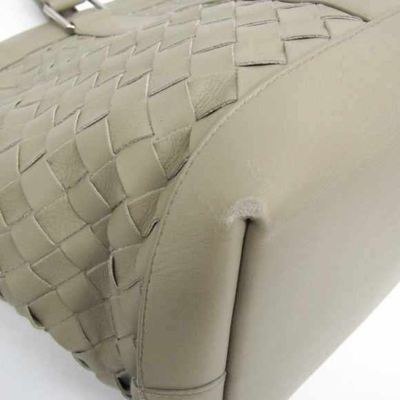 BOTTEGA VENETA Green Leather Intrecciato Tote Bag - Picture 6 of 15